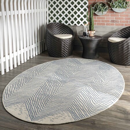 Nuloom Carina Chevron Waves Indoor/Outdoor Area Rug 8ft x 10ft OWDN22A-O8010